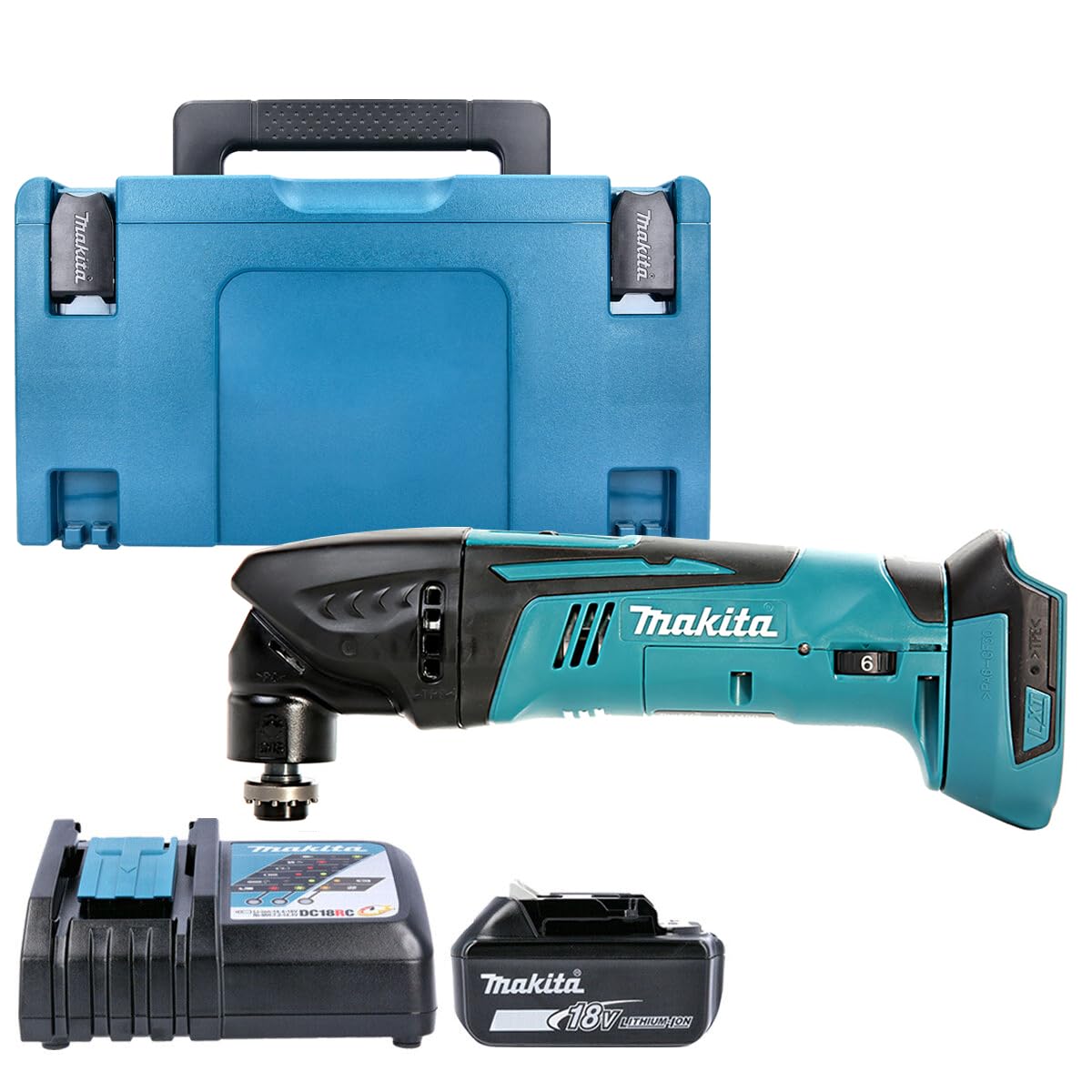 Makita DTM50 18v Li-ion Multi Tool with 1 x 6Ah Battery, Charger & Case