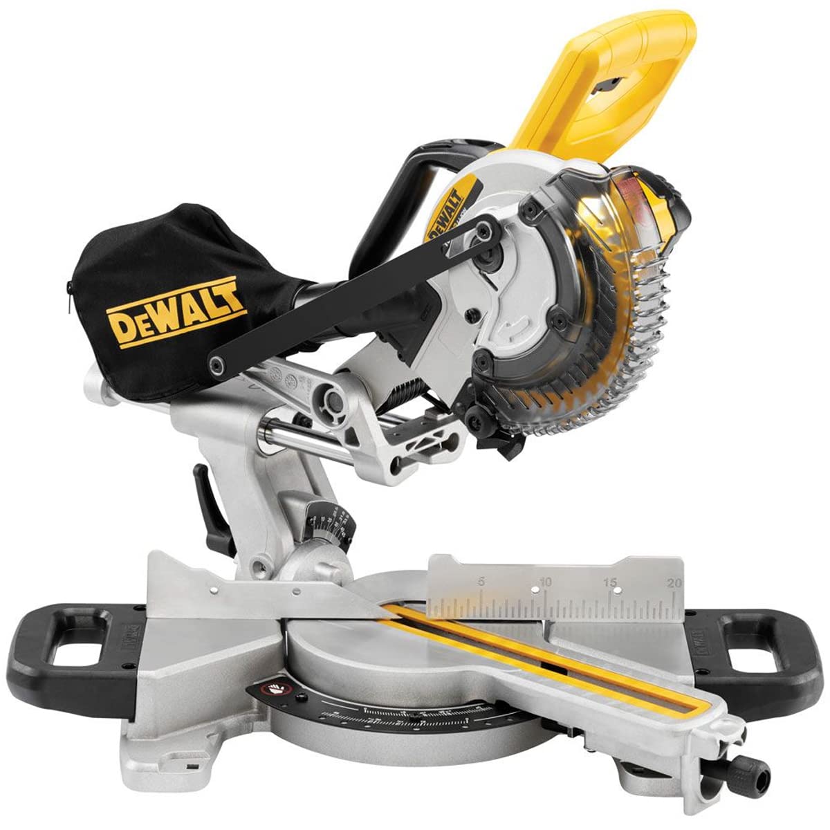 DeWalt DCS365N 18V 184mm Cordless Slide Mitre Saw with 2 x 5Ah DCB184 Batteries