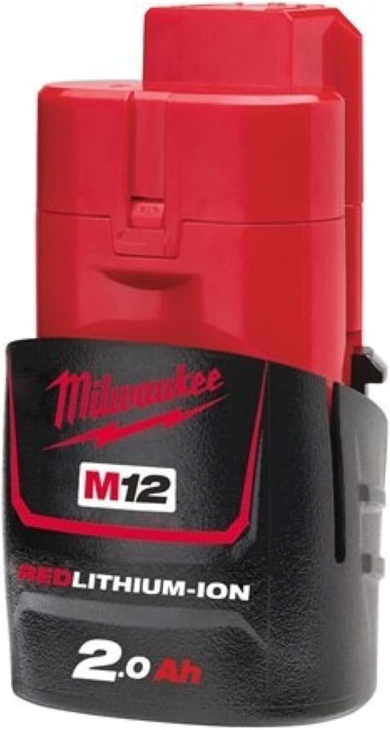 Milwaukee MILC12RAD0 Cordless Angle Drills & M12B2 2.0Ah Lithium-Ion Battery - Red