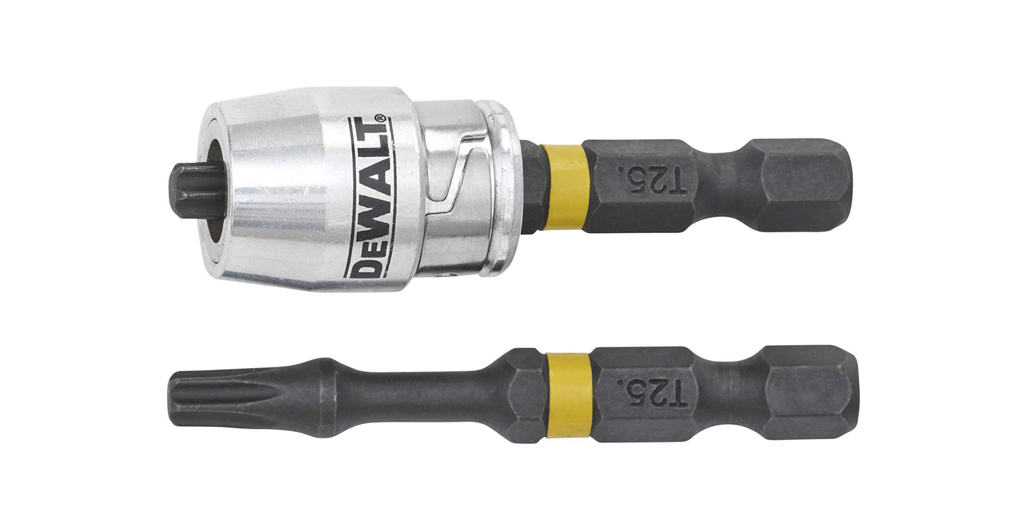 DEWALT Impact Torsion Bits T20 X 57MM (X3) and Magnetic Screwlock Sleeve