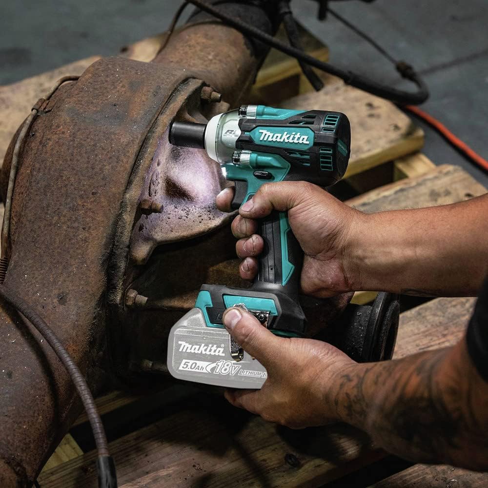 Makita XWT16Z 18V LXT® Lithium-Ion Brushless Cordless 4-Speed 3/8" Sq. Drive Impact Wrench w/Friction Ring Anvil, Tool Only