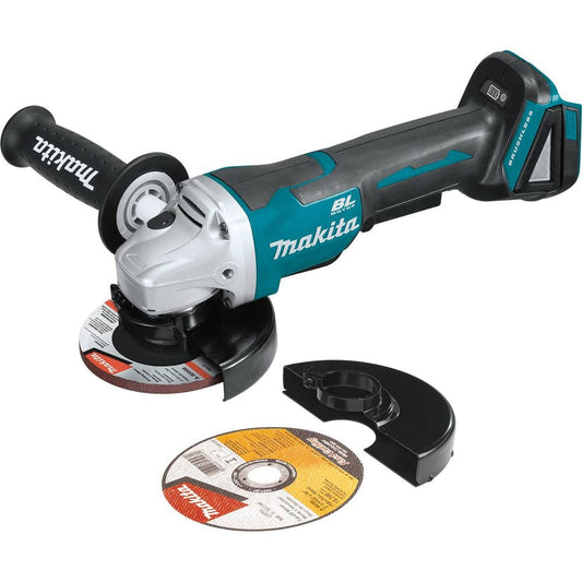 Makita XAG11Z 18V LXT Lithium-Ion Brushless Cordless 4-1/2”/ 5" Paddle Switch Cut-Off/Angle Grinder, with Electric Brake, Tool Only