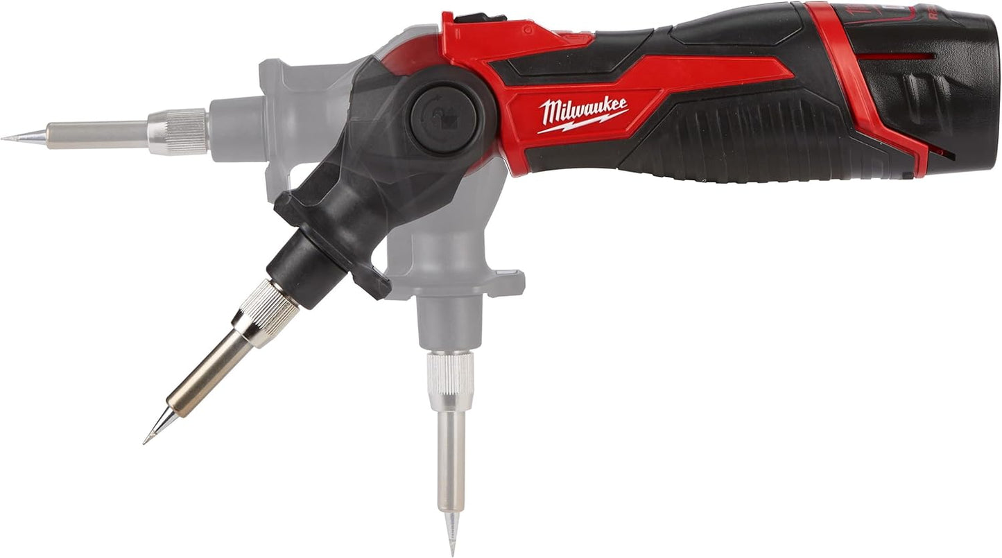 Milwaukee 4933459761 M12 SI-201C Cordless Soldering Iron with 1 x Battery and Charger in Case, Red/Black, 90 W