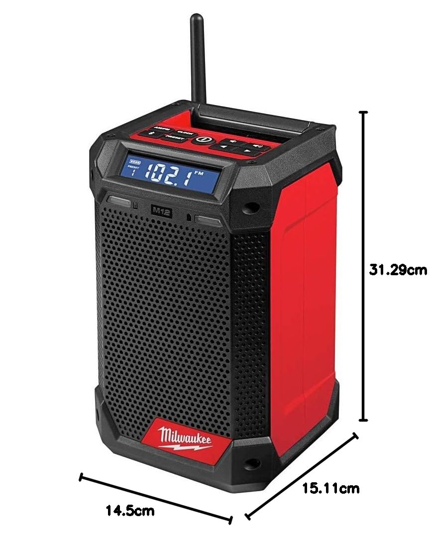 Milwaukee 2951-20 M12 Lithium-Ion Cordless Jobsite Radio/Bluetooth Speaker with Built-In Charger (Tool Only)