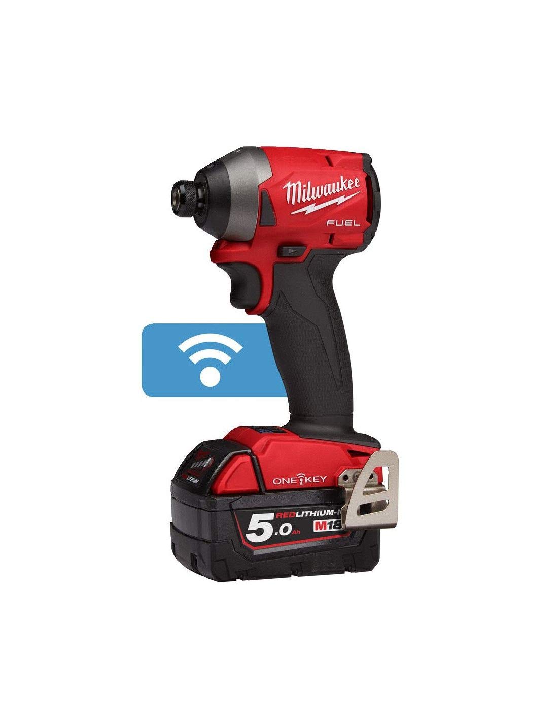 Milwaukee M18 ONEID2-502X Avv. Compact Pulse 18 Volt 1/4 Inch 5.0 Ah Fuel One Key Technology Case HeavyDuty, 18 V