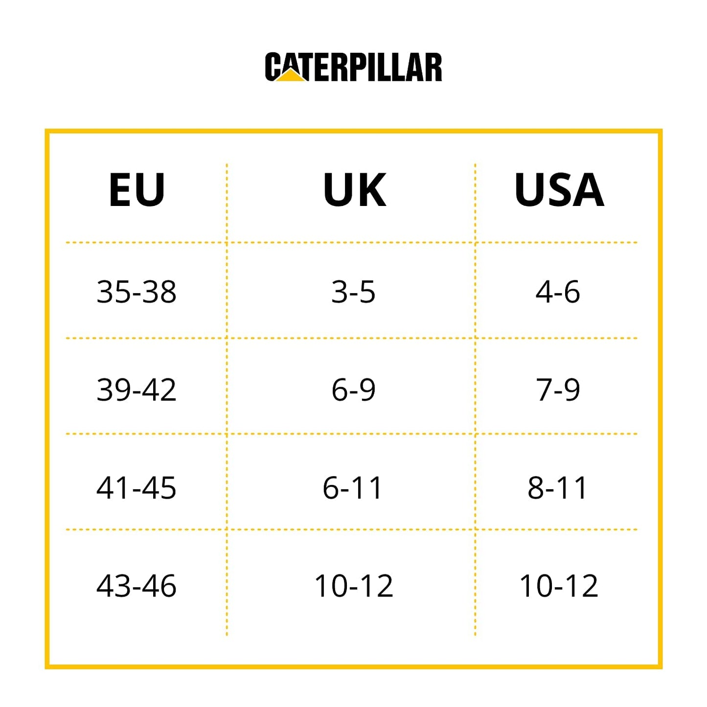 CAT Caterpillar 6 Pairs Robust Work Sneaker, work socks in soft cotton, reinforced toe and heel, CORDURA Fiber Technology