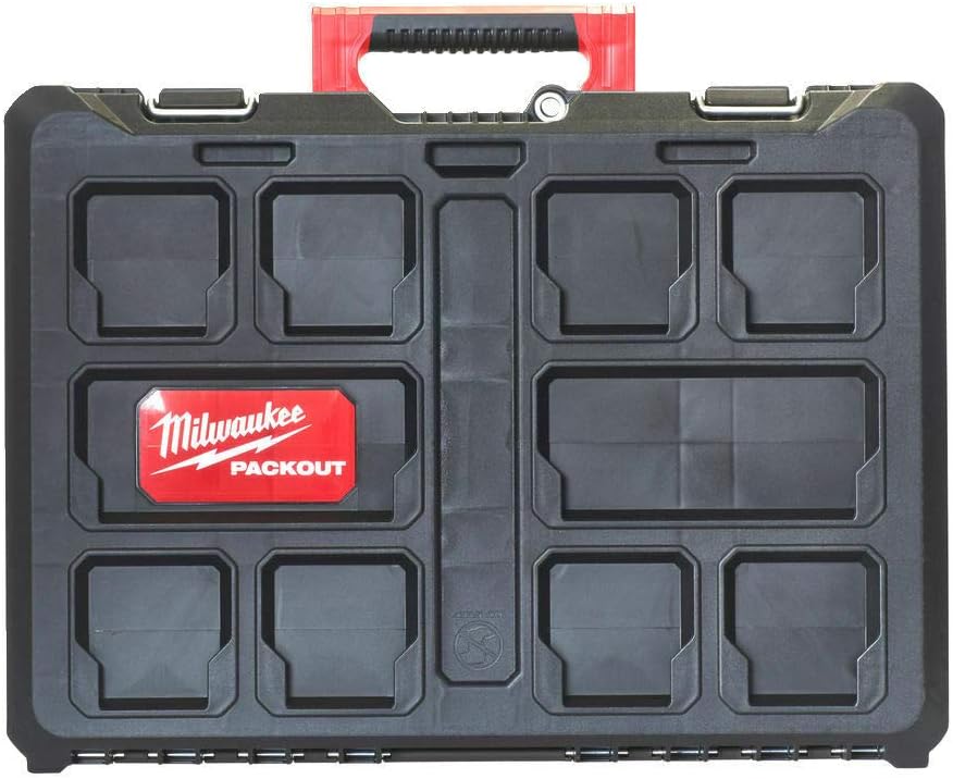 Milwaukee 4932464087 Weatherproof Packout Toolbox, Black, Red