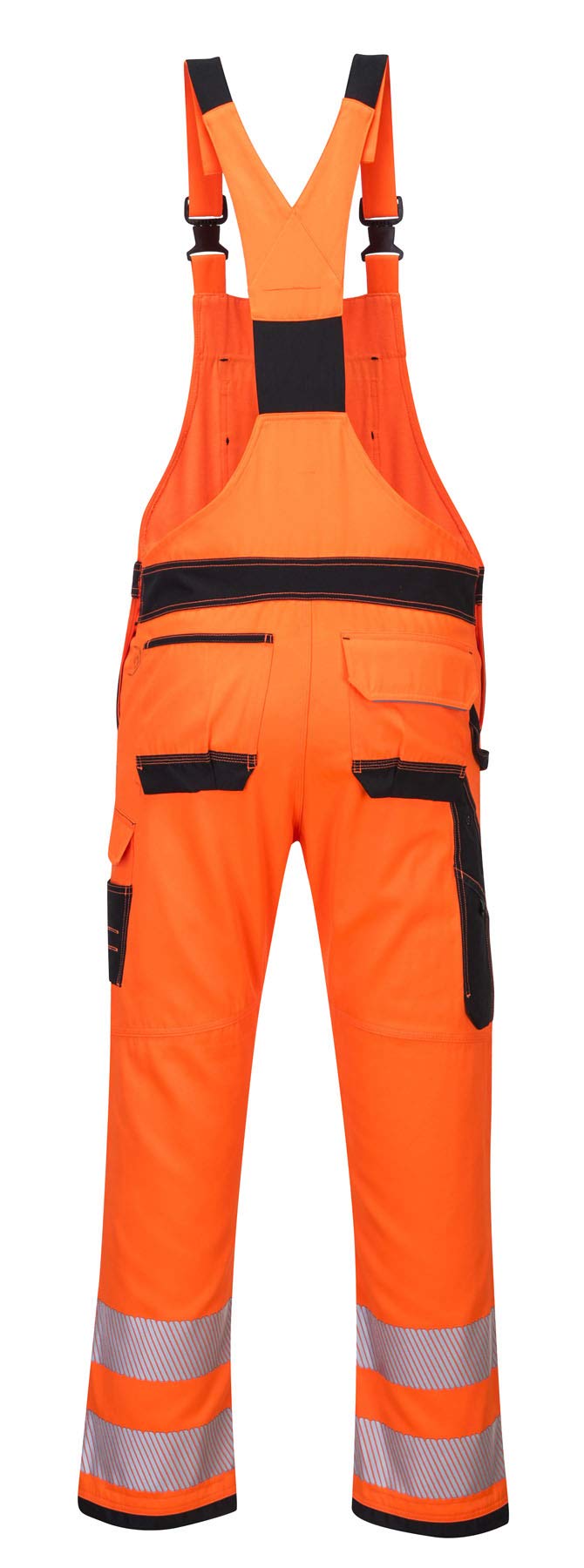 Portwest PW3 Hi-Vis Bib and Brace, Size: L, Colour: Yellow/Black, PW344YBRL