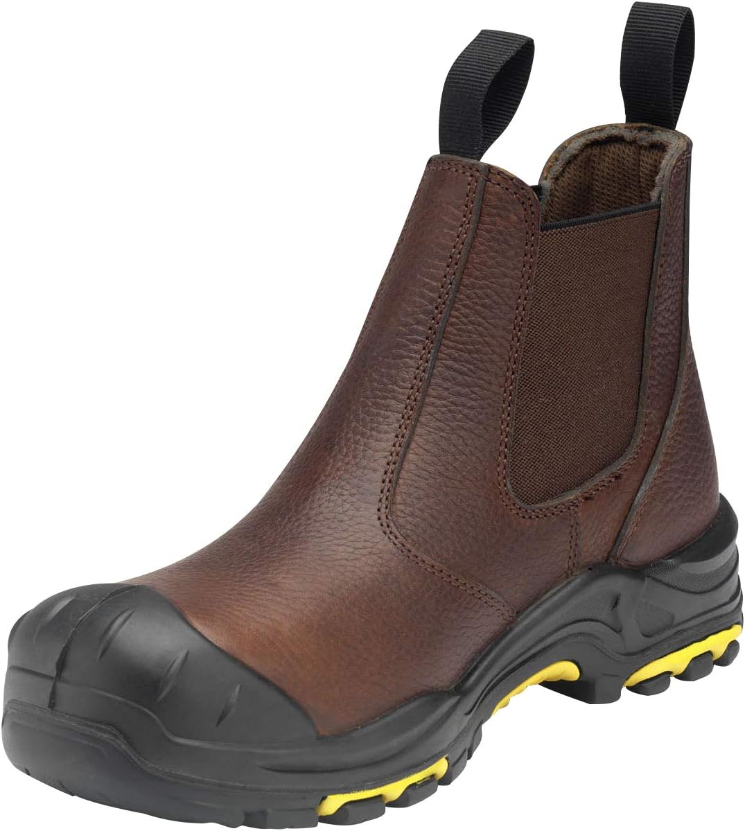 JCB - Men's Dealer T Chelsea Boot - Classic Chelsea Style - Durable & Stylish - for Casual or Workwear - Brown - Size 9 UK, 43 EU