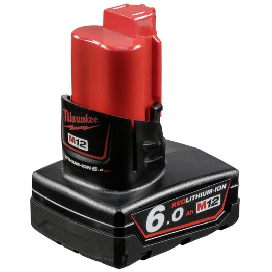 Milwaukee M12B6 12v 6.0Ah Red Lithium-ion Battery,4 x 4 x 10 cm