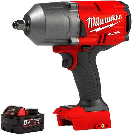 Milwaukee M18FHIWF12-0 18V Fuel Brushless 1/2" Impact Wrench with 1 x 5.0Ah Battery