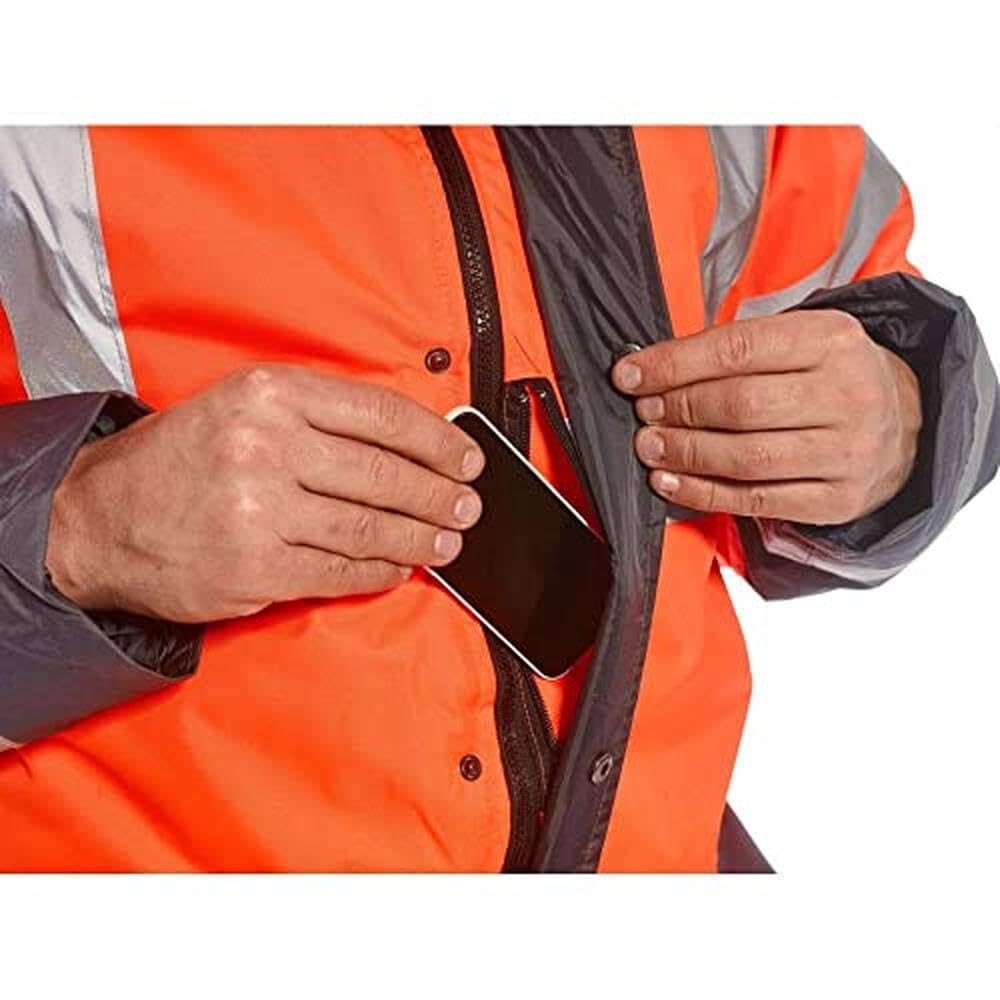 Portwest Hi-Vis Traffic Jacket, Size: XXL, Colour: Orange, RT30ORRXXL