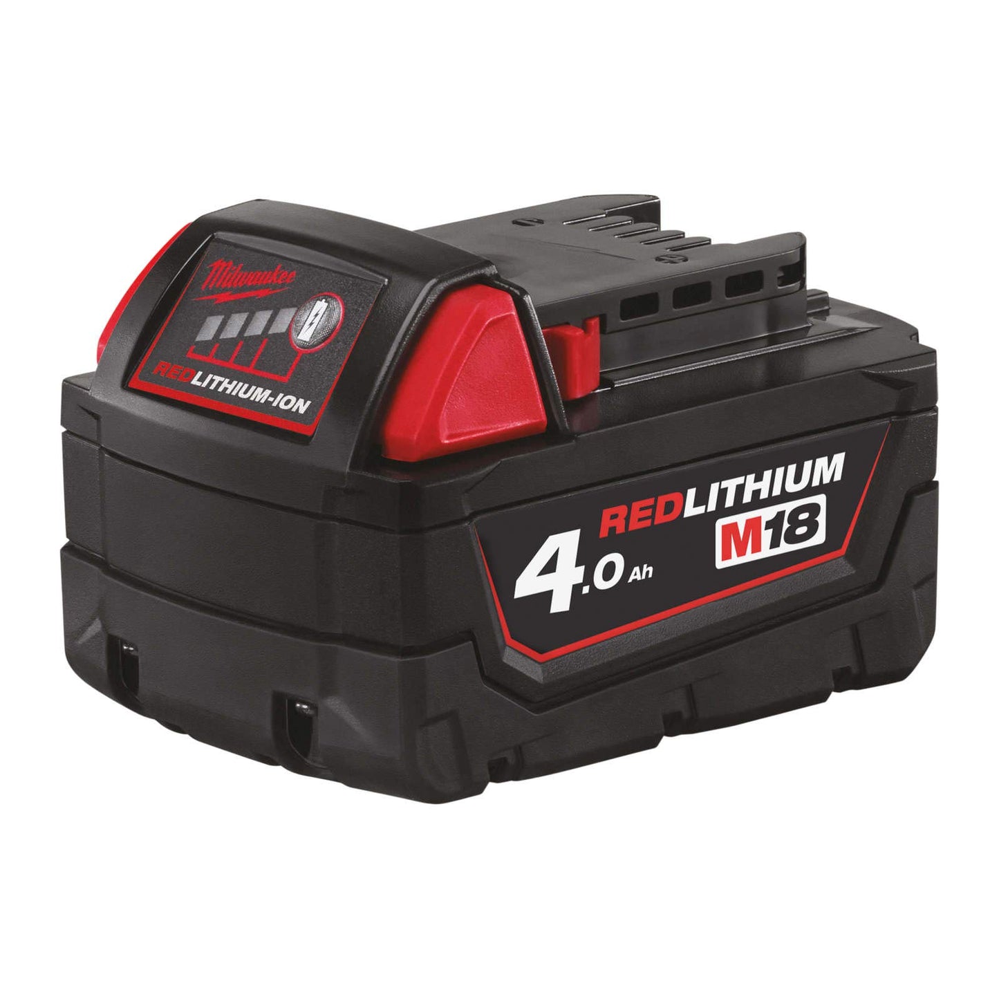 Milwaukee M18B4 4.0Ah Lithium-Ion Battery - Red