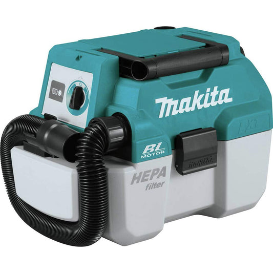 Makita XCV11Z 18V LXT Lithium-Ion Brushless Cordless 2 Gallon HEPA Filter Portable Wet/Dry Dust Extractor/Vacuum, Tool Only