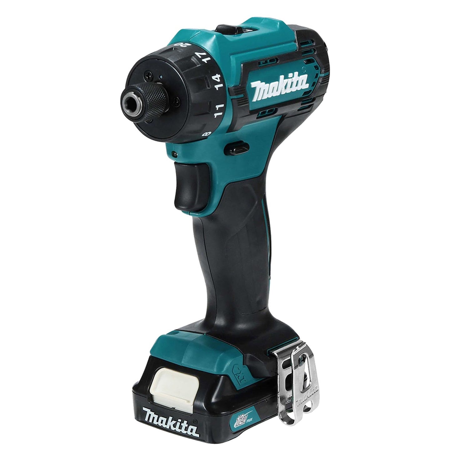 Makita DF033DWAE 12V Max Li-Ion CXT Drill Driver Complete with 2 x 2.0 Ah Li-Ion Batteries and Charger Supplied in A Carry Case