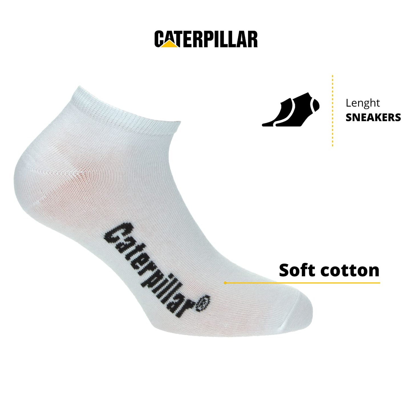 Caterpillar Sneaker 10 Pairs Short socks, ankle height, in combed Cotton