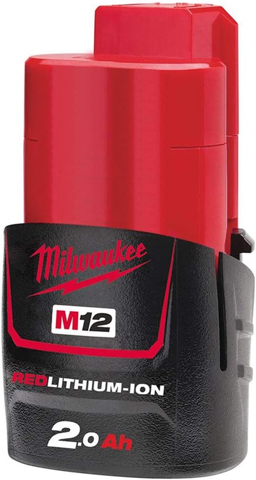 Milwaukee M12BPRT-201X Pop Rivet Tool Kit & M12B2 2.0Ah Lithium-Ion Battery - Red