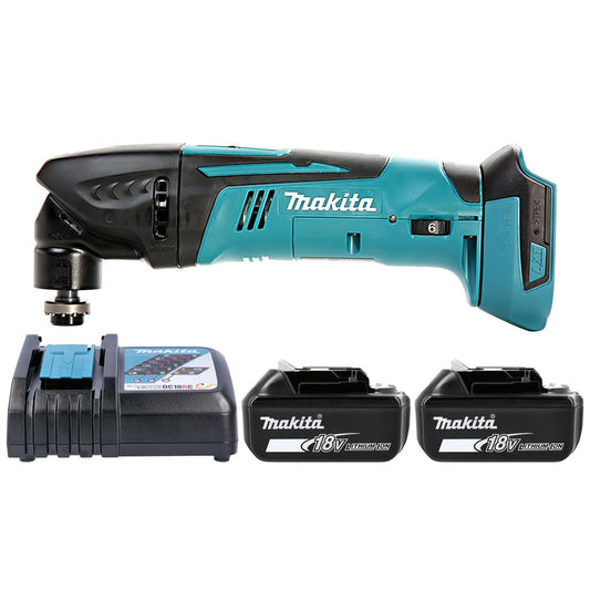 Makita DTM50 18V LXT Oscillating Multitool with 2 x 6.0Ah Batteries & Charger