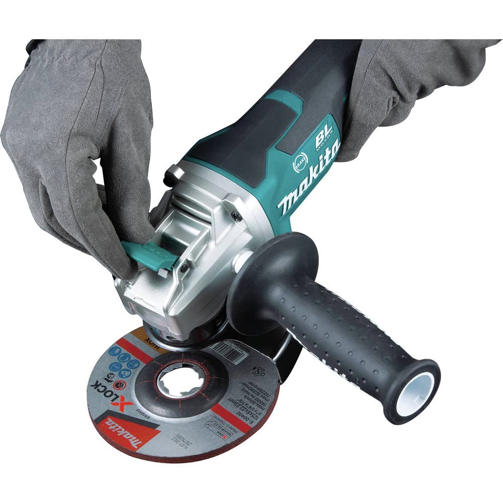 Makita XAG26Z 18V LXT Lithium-Ion Brushless Cordless 4-1/2” / 5" Paddle Switch X-Lock Angle Grinder, with AFT, Tool Only