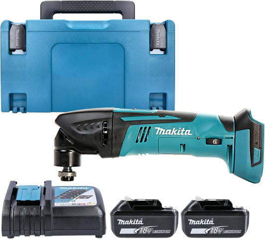 Makita DTM50 18v Li-ion Multi Tool with 2 x 6Ah Batteries, Charger & Case