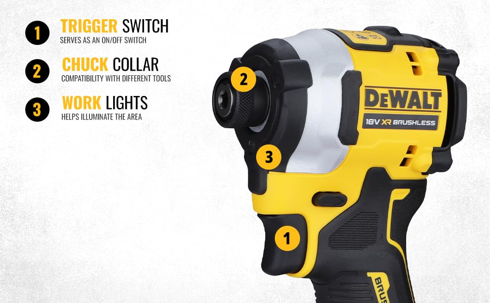 DEWALT DCF850N-XJ Impact Driver 18V XR Brushless Compact, Bare Unit