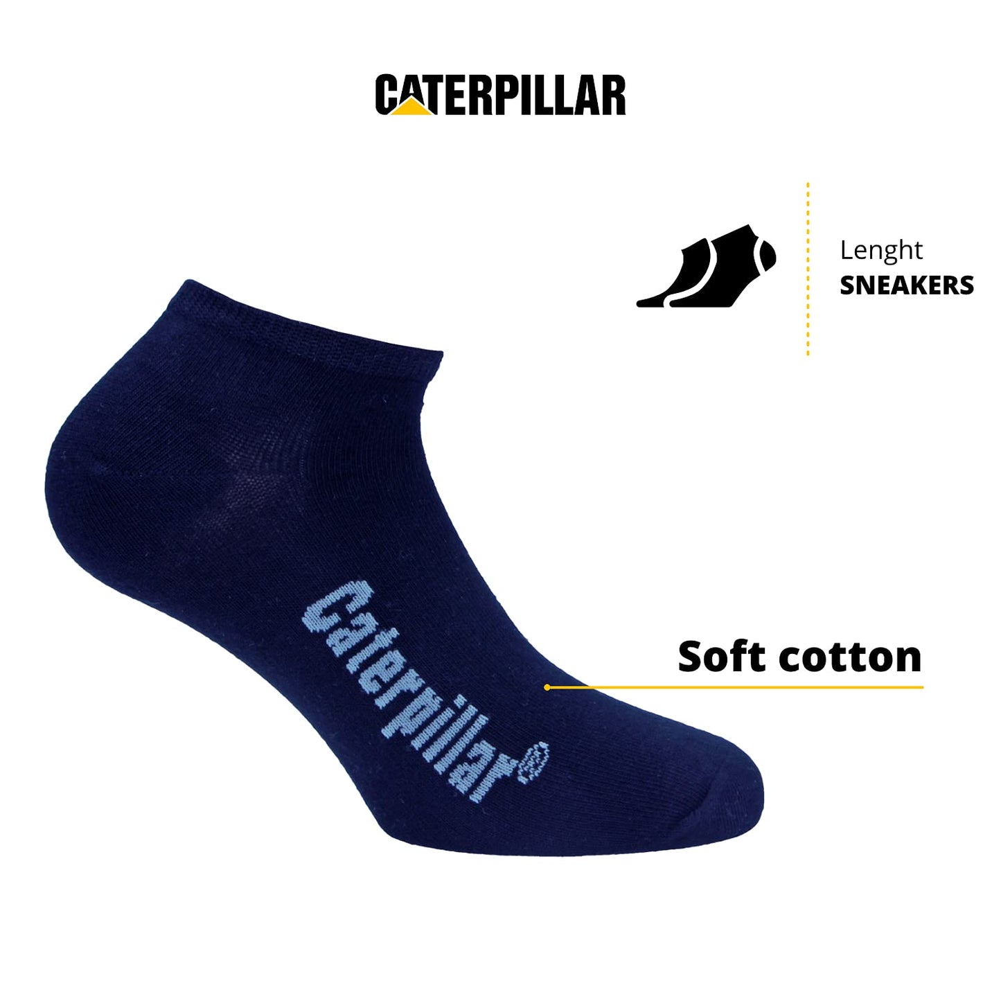 Caterpillar Sneaker 10 Pairs Short socks, ankle height, in combed Cotton