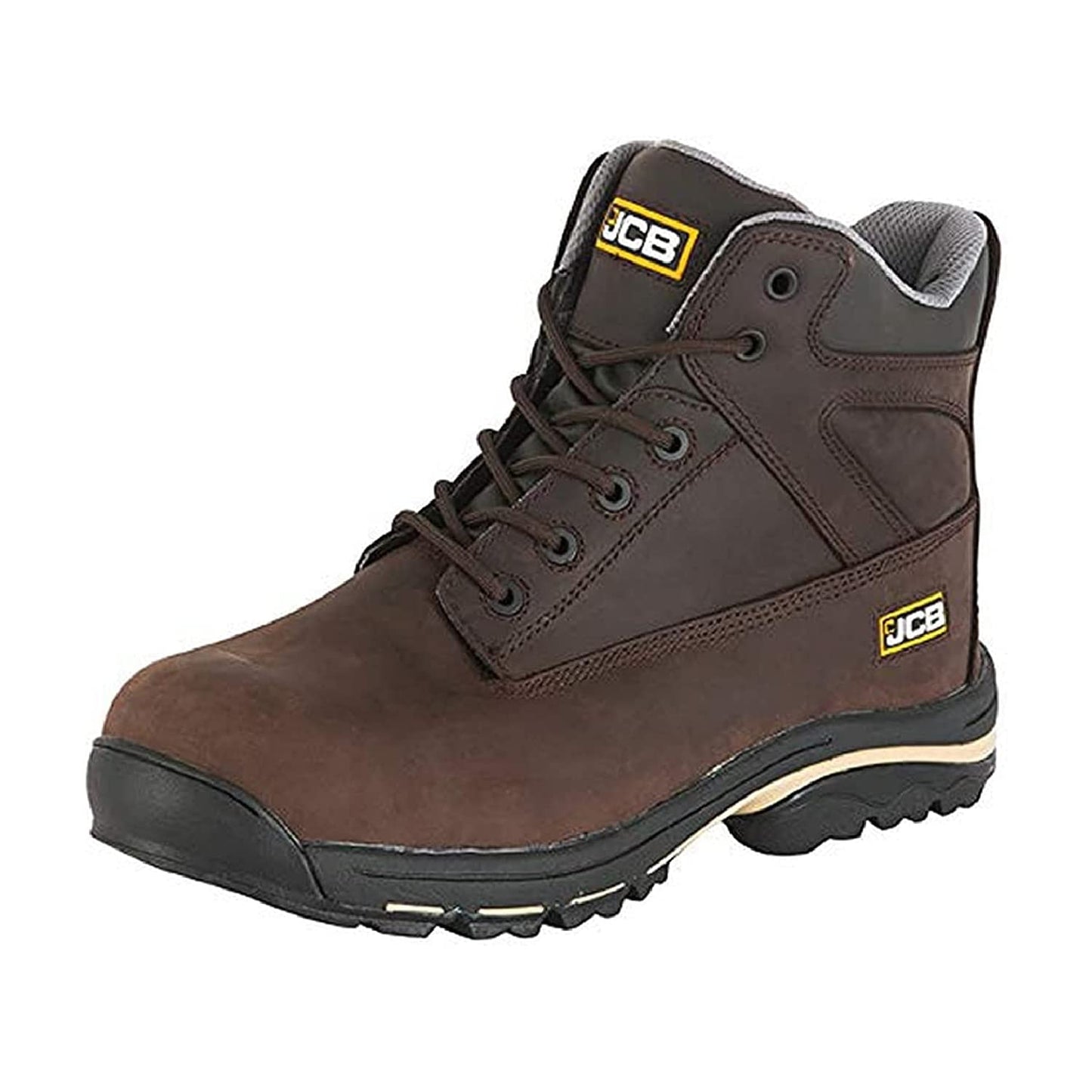 JCB - Men's Safety Boots - Workmax Chukka Work Boots - Nubuck - Durable and Protective - Ideal for Work Environments Workwear - Size 8 UK, 42 EU - Brown