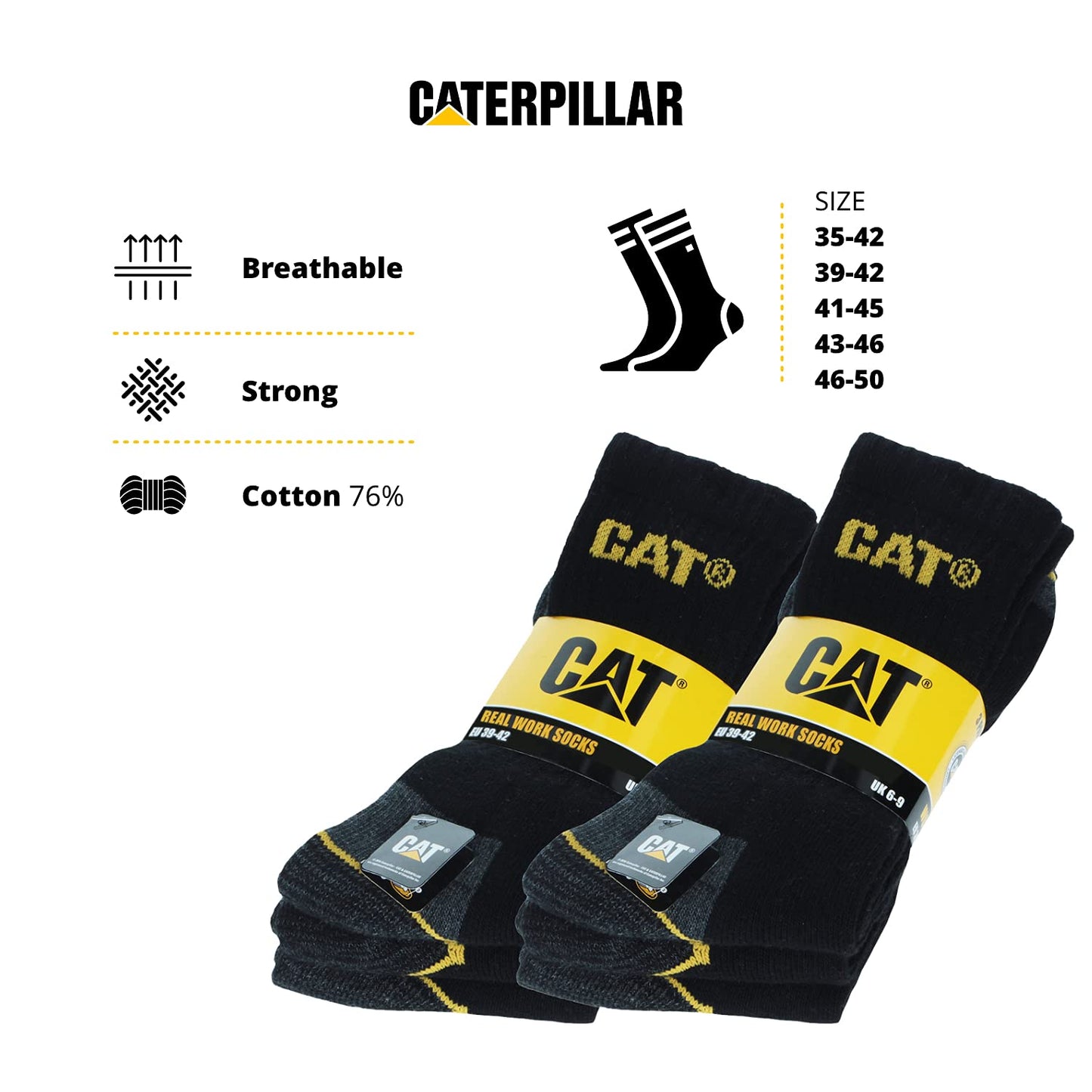 Caterpillar Men's Real Work Socks