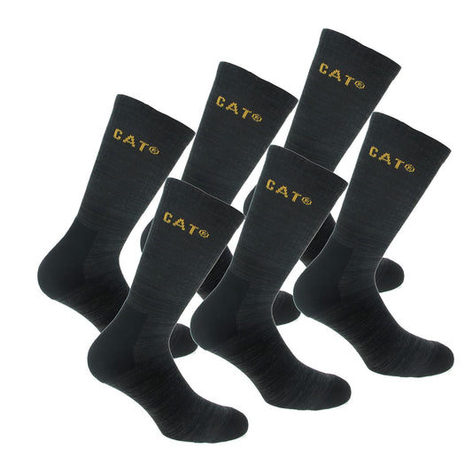 Caterpillar Boot Socks 6 Pairs of stretch cotton socks, reinforced toe and heel