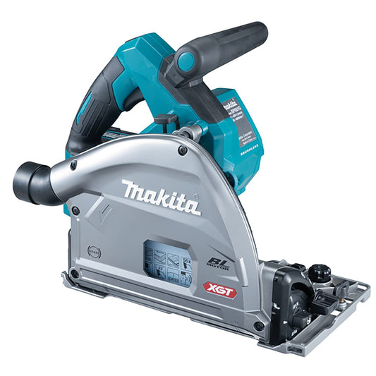 Makita SP001GD202 40V Max Li-ion XGT Brushless 165mm Plunge Saw Complete with 2 x 2.5 Ah Batteries and Charger Supplied in a Tool Bag