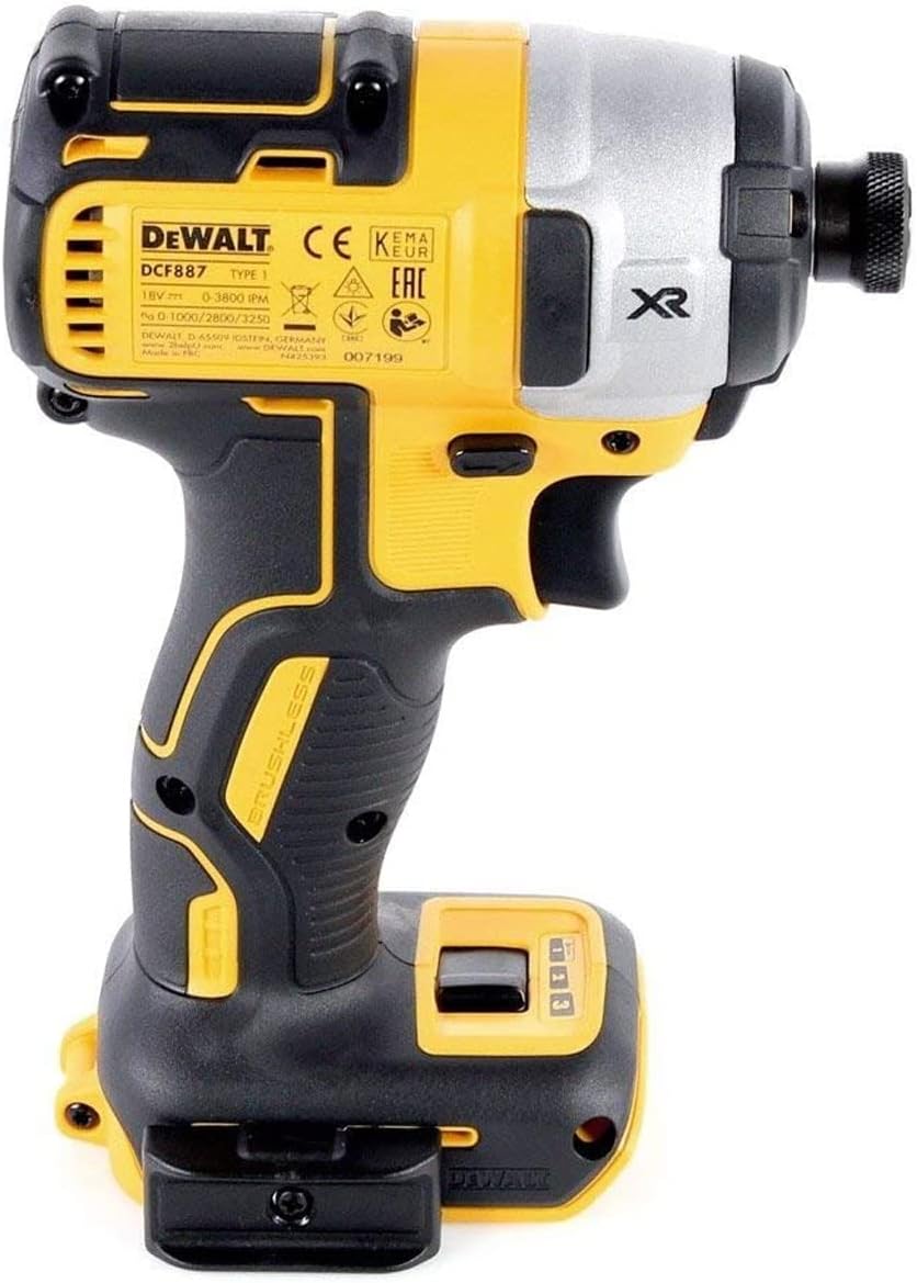 Dewalt DCF887NT 18V XR Li-Ion Brushless Impact Driver Body with Tstak Carry Case