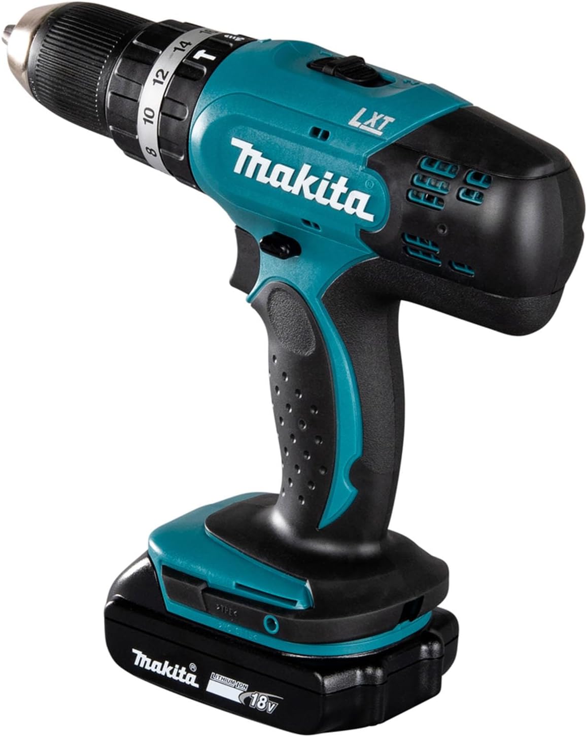 Makita 18 V Cordless Combi Drill, 2 x Batteries, Charger and Accessory Kit, 70 pc.