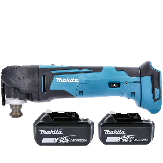 Makita DTM51 18v LXT Multitool Keyless Blade Change with 2 x 6.0 Ah Batteries