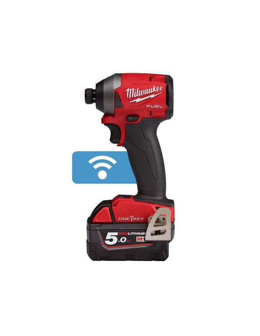 Milwaukee M18 ONEID2-502X Avv. Compact Pulse 18 Volt 1/4 Inch 5.0 Ah Fuel One Key Technology Case HeavyDuty, 18 V