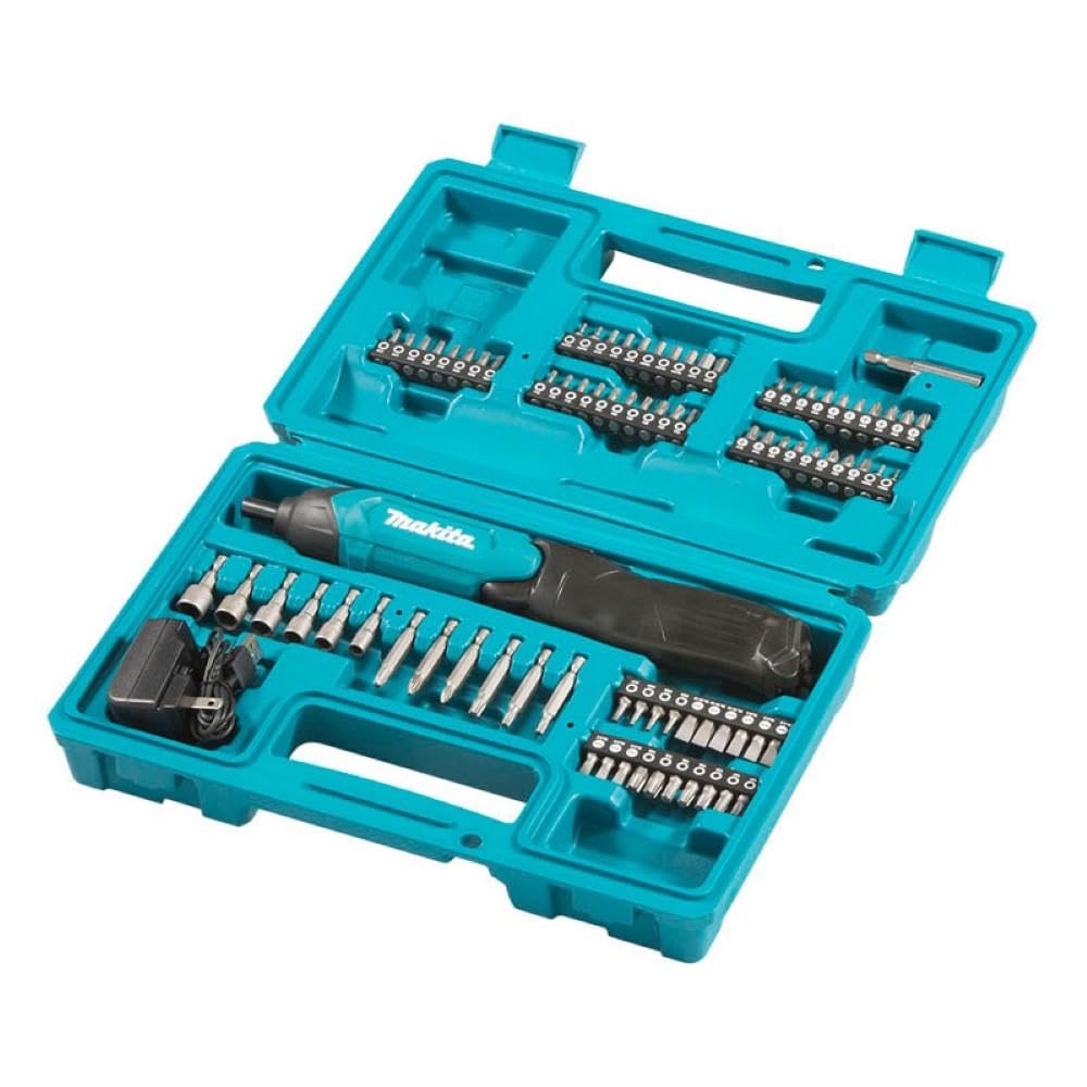 Makita DF001DW 3.6V Li-ion Screwdriver Supplied with an 81 Piece Bit Set in a Carry Case