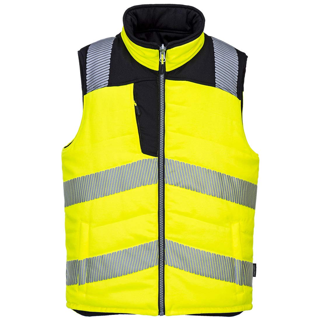 Portwest PW3 Hi-Vis Reversible Bodywarmer, Size: S, Colour: Orange/Black, PW374OBRS