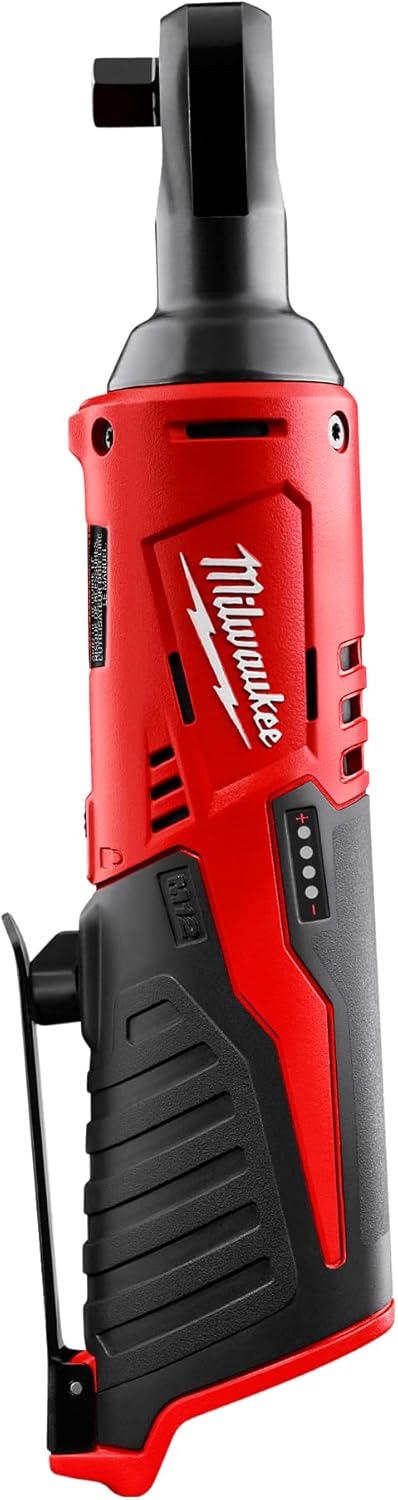 Milwaukee 2457-20 M12 Cordless 3/8" Sub-Compact 35 ft-Lbs 250 RPM Ratchet w/Variable Speed Trigger (Battery Not Included, Power Tool Only)