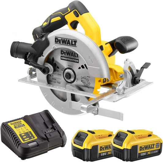 DeWalt DCS570N 18V 184mm Brushless Circular Saw with 2 x 4.0Ah Batteries & Charger