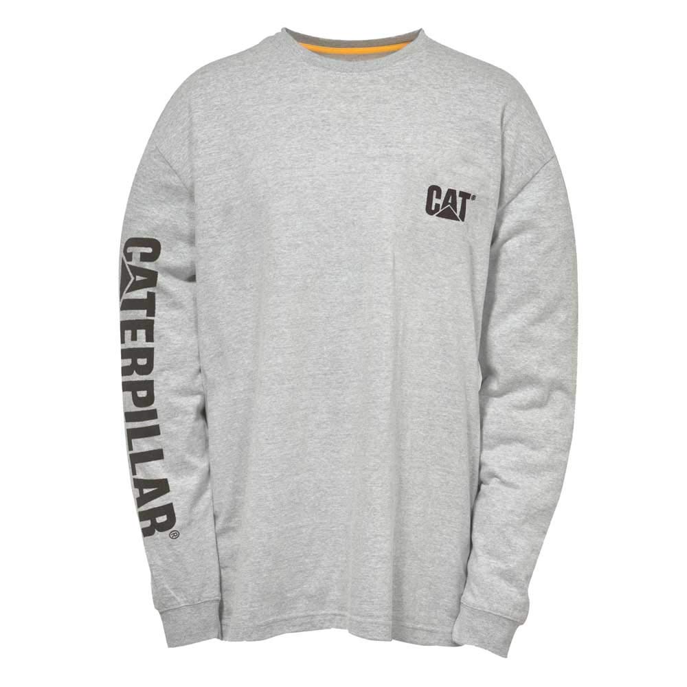 CAT Men's Trademark Banner Long Sleeve T-shirt상표 배너 긴소매 티셔츠camiseta Manga Larga De La Marca T-Shirt