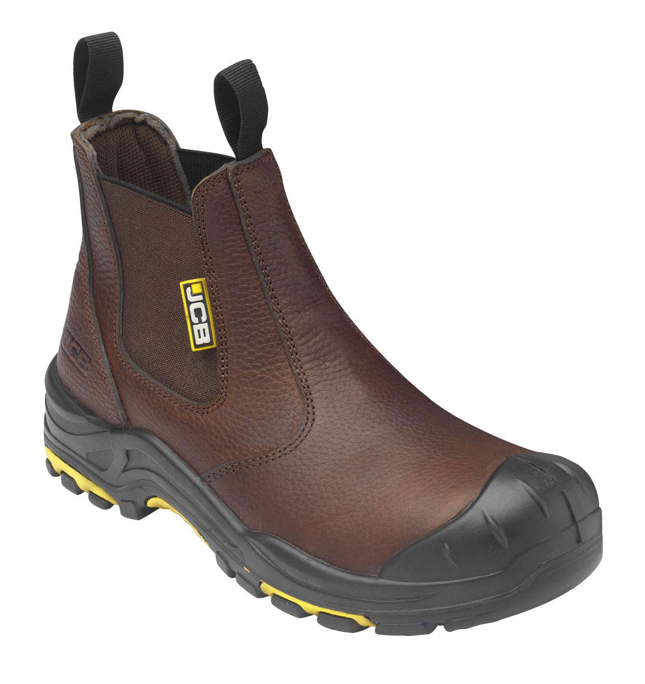 JCB - Men's Dealer T Chelsea Boot - Classic Chelsea Style - Durable & Stylish - for Casual or Workwear - Brown - Size 12 UK, 46 EU