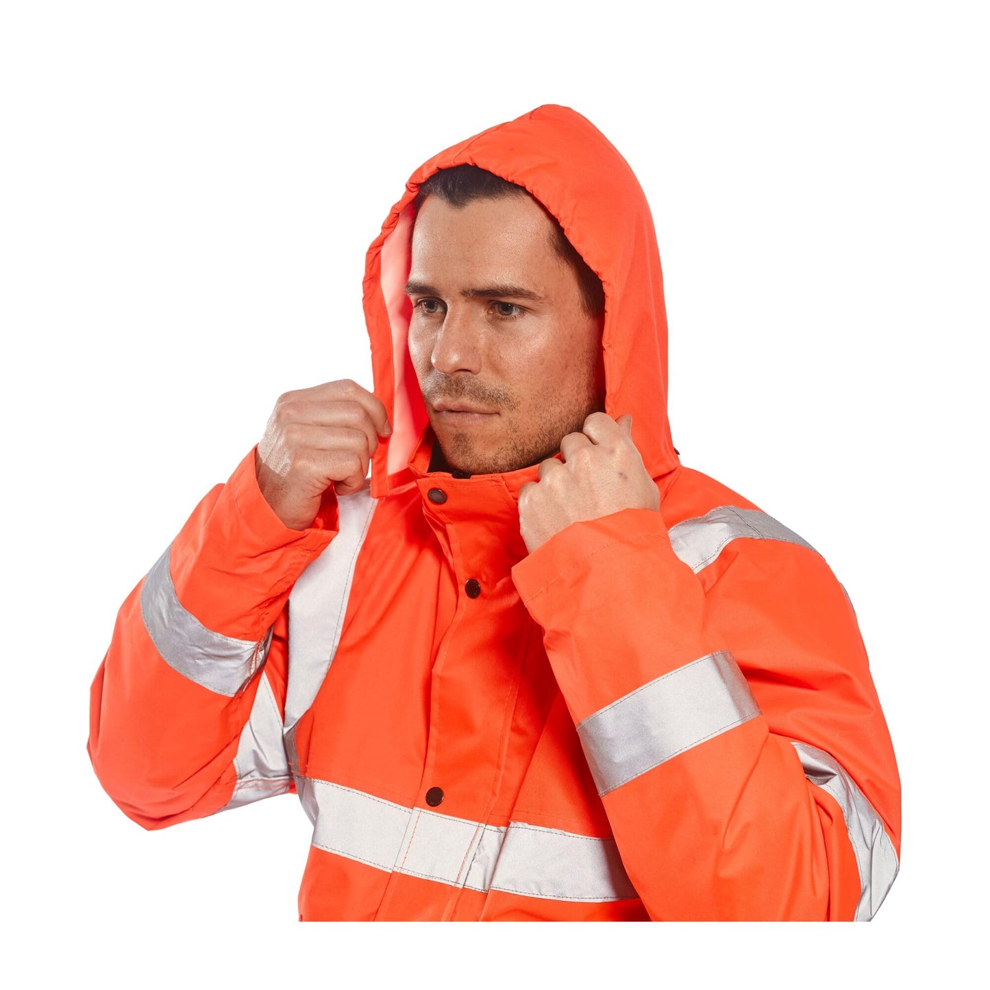 Portwest RT32 Waterproof Reflective Hi-Vis Winter Bomber Jacket Orange, X-Small