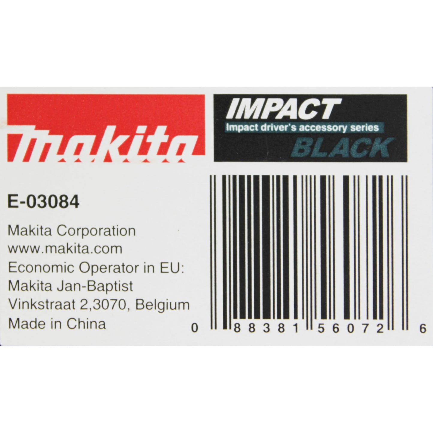 Makita E-03084 31 Piece Impact Black Set Supplied in a Battery Shape Box