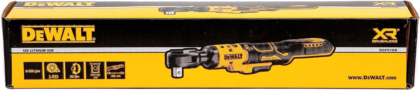 DEWALT DCF512N-XJ 18V XR Brushless 1/2" Open Head Ratchet - Bare Unit