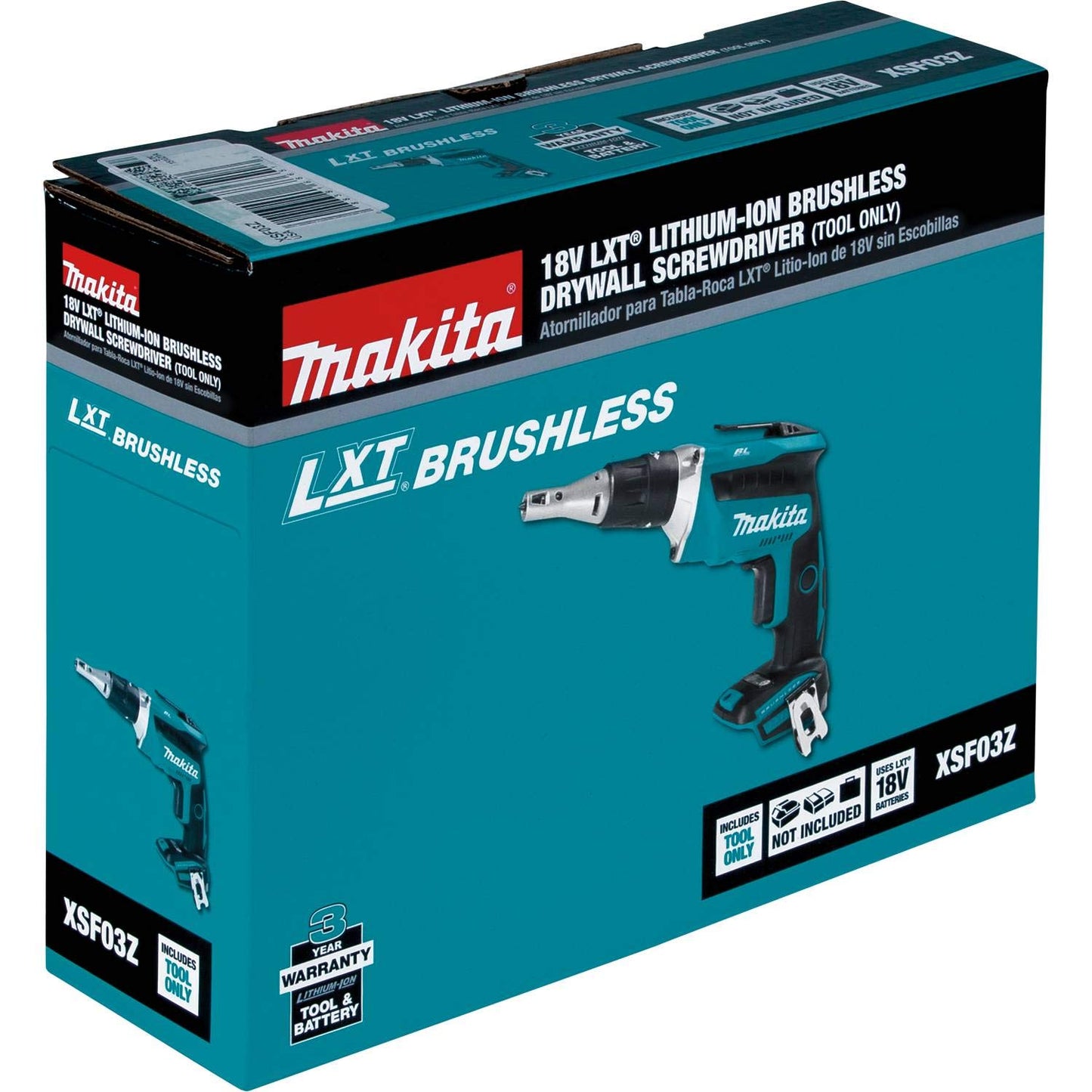 Makita XSF03Z 18V LXT Lithium-Ion Brushless Cordless Drywall Screwdriver (Bare Tool Only)