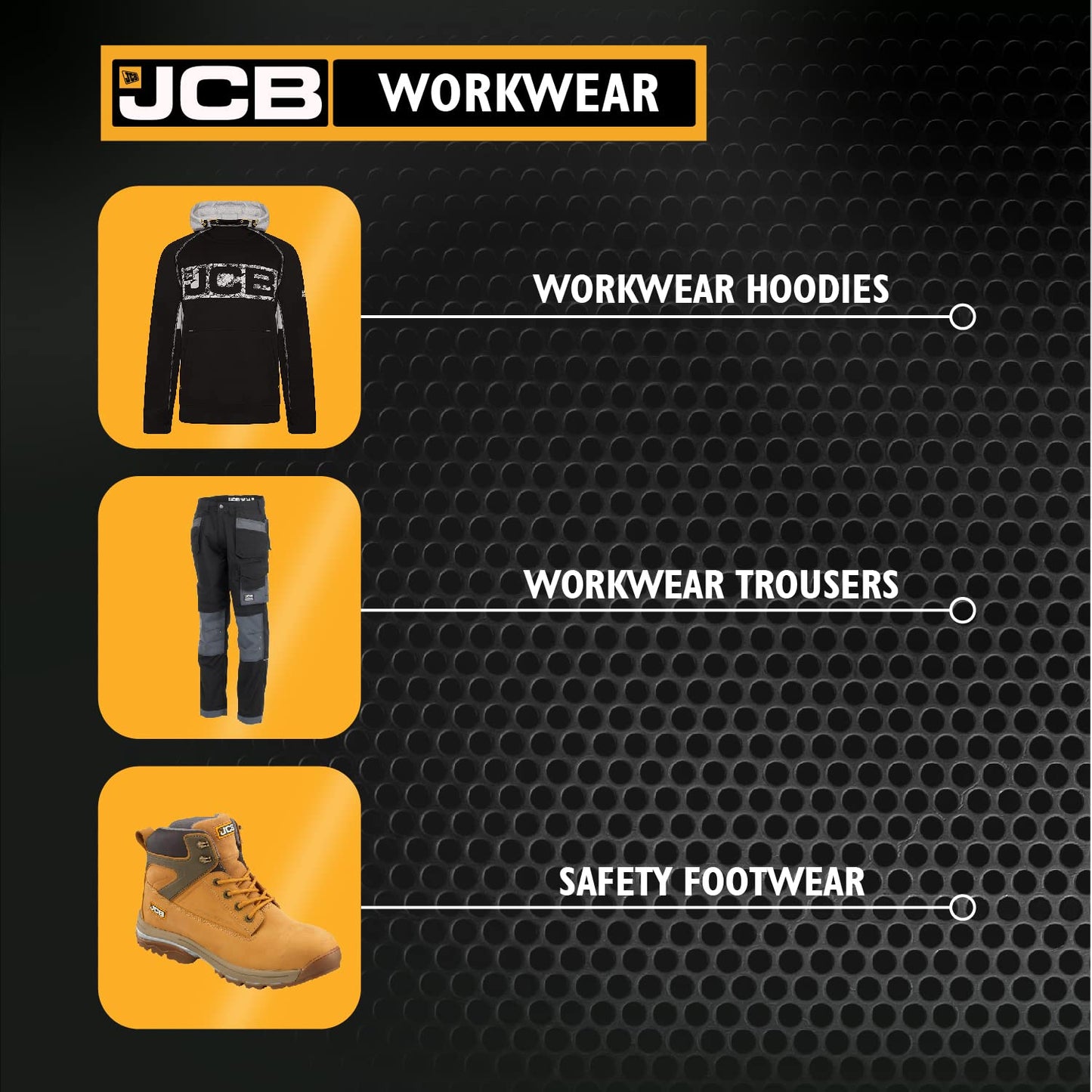 JCB - Banner Shirt - Mens Long Sleeve T Shirt - 100% Cotton Workwear - Mens Clothes - Long Sleeve T Shirt Mens