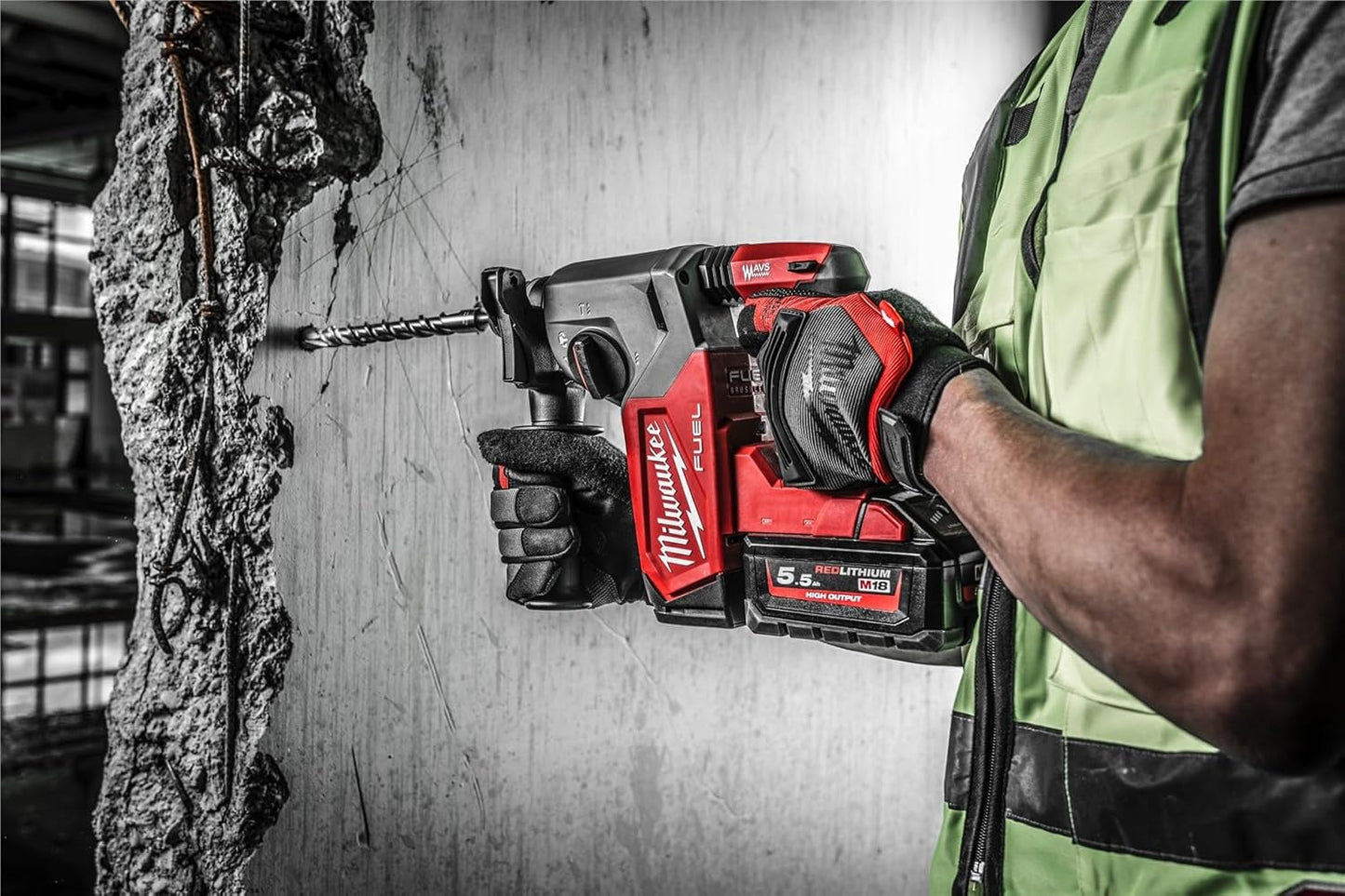 Milwaukee 18V Brushless SDS+ Hammer Drill - M18FH - Housing Only, Black