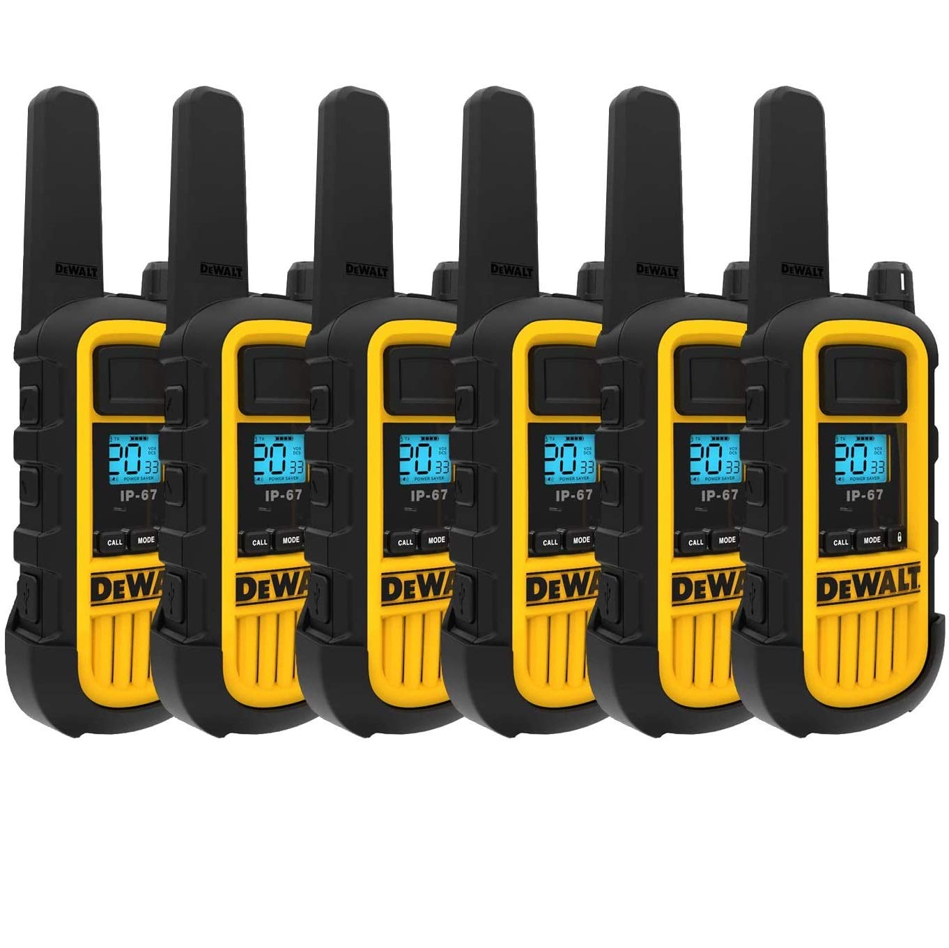 DEWALT DXPMRCH6-800 6 Port Charger for DXPMR800 Walkie Talkie Two-Way Radios - Charges 6 Walkie Talkies simultaneously