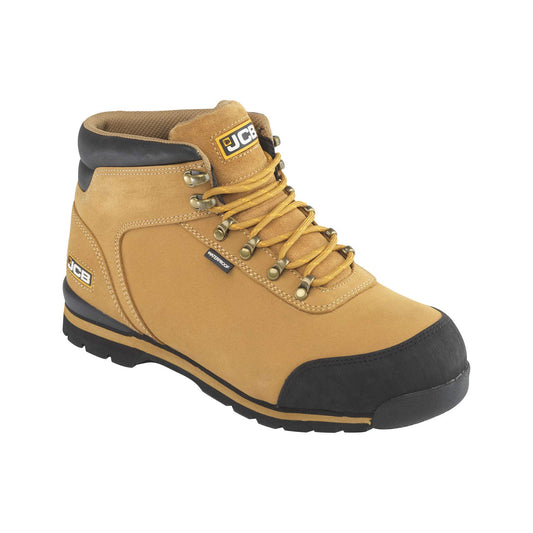 JCB - 3CX Unisex Safety Hiker Boot - Dual-Density EVA Phylon & Rubber - Durable Safety Footwear - Men's Boots/Women's Boots - Honey - Size 10 UK 44 EU