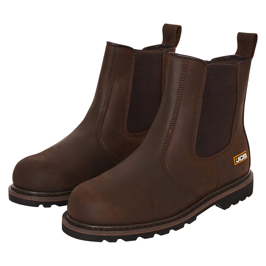 JCB - Farley Dark Brown Dealer Boot - Boots for Men - Safety Footwear - Water Resistant - Men Shoes - Men's Work & Utility Footwear