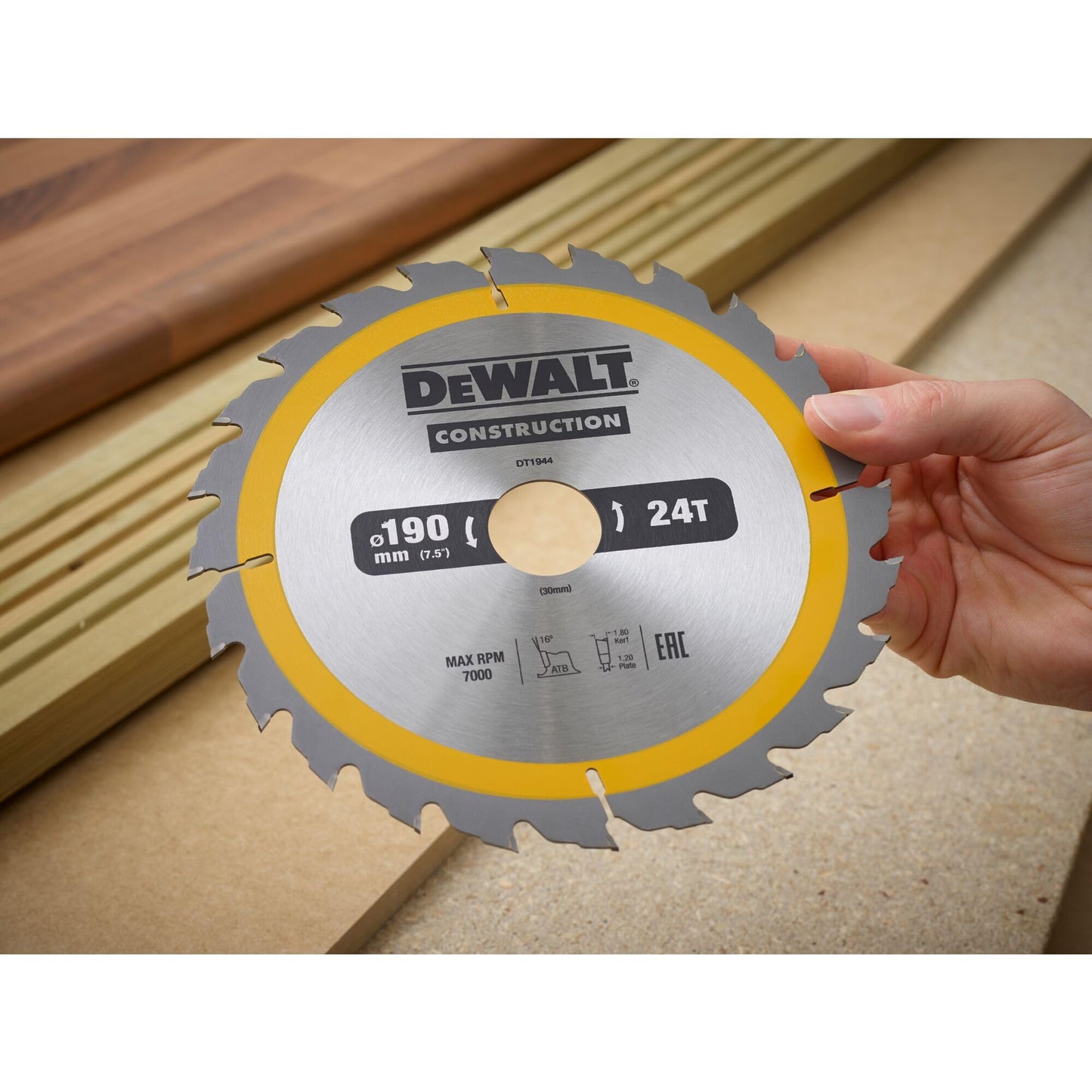 Dewalt DT1944 Circular SAEGE Blade Handkr 190 x 30 mm 24WZ, 1 Pieces